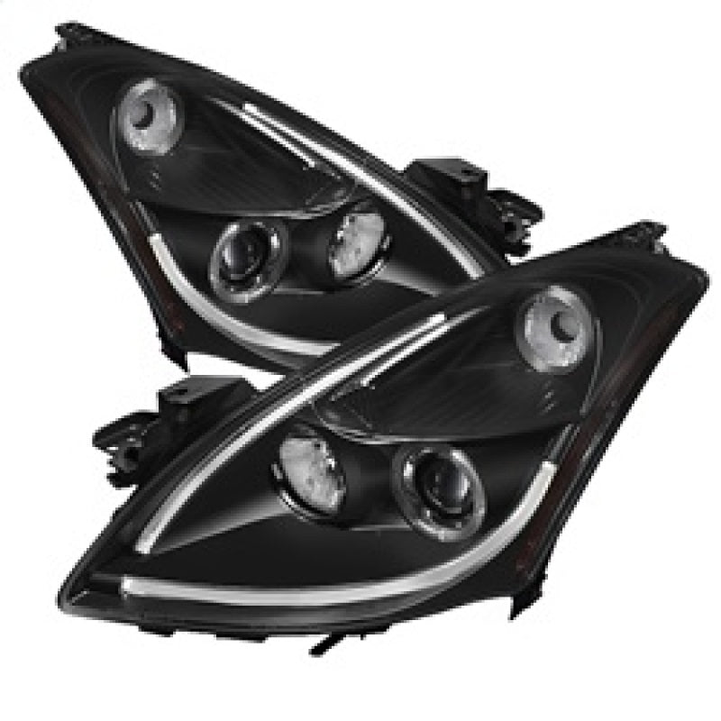 Spyder Nissan Altima 4Dr 10-12 Projector Headlights Light DRL LED Halo Blk PRO-YD-NA104D-LTDRL-BK - 0