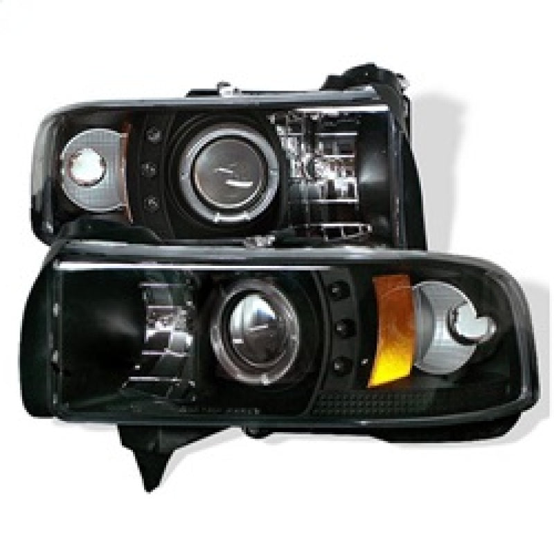 Spyder Dodge Ram 1500 94-01 94-02 Projector Headlights CCFL Halo LED Blk PRO-YD-DR94-CCFL-BK - 0