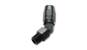 Vibrant -10AN Male NPT 45Degree Hose End Fitting - 3/8 NPT - 0