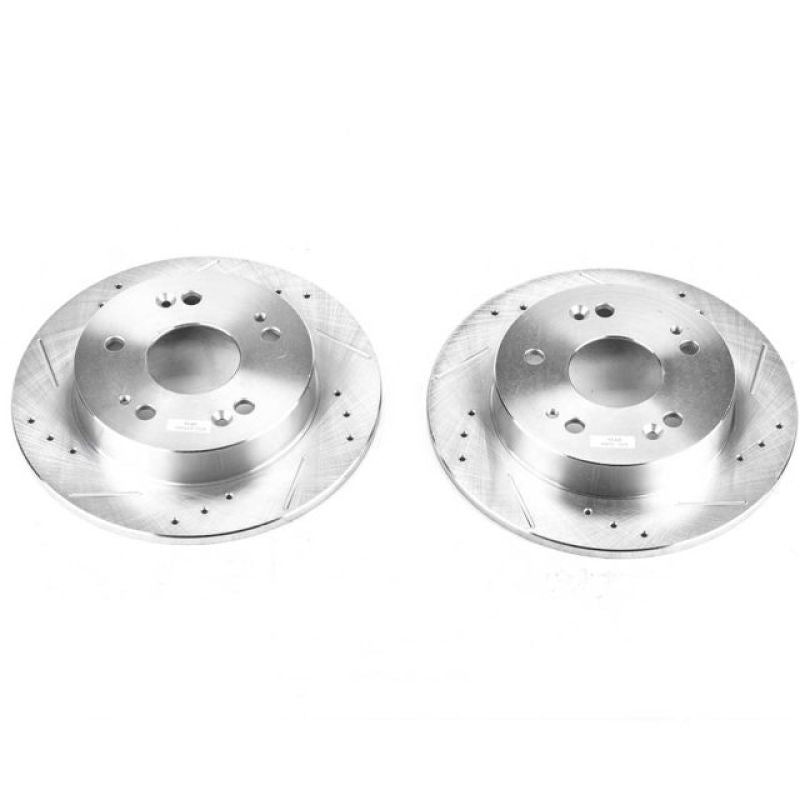 Power Stop 13-15 Acura ILX Rear Evolution Drilled & Slotted Rotors - Pair - 0