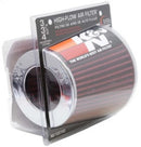 K&N Universal Air Filter Chrome Round Tapered Red - 4in Flange ID x 1.125in Flange Length x 5.5in H-19