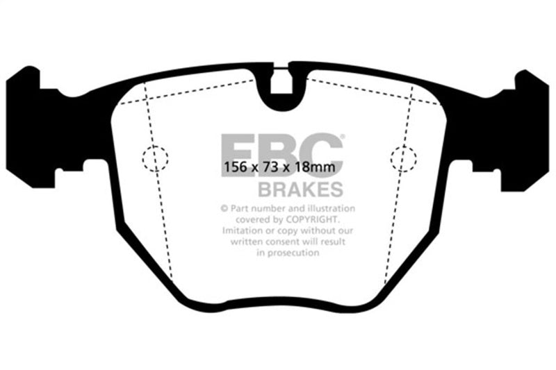 EBC 01-03 BMW 530i 3.0 (E39) Greenstuff Front Brake Pads - 0