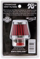 K&N 2in Base OD x .375in Flange ID x 1.75in H Rubber Base Crankcase Vent Filter-14