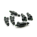 DeatschWerks Mitsubishi 90-01 3000GT 3.0TT 800cc Low Impedance Top Feed Injectors (Matched Set of 6)-1