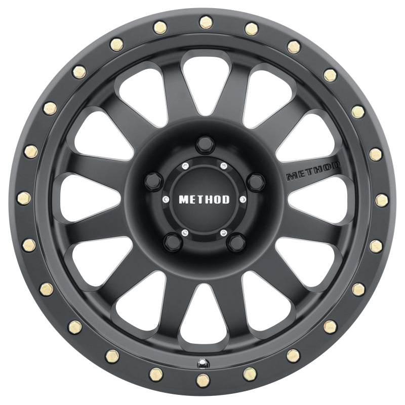 Method MR304 Double Standard 15x10 -50mm Offset 5x4.5 83mm CB Matte Black Wheel - 0