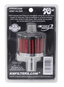 K&N Steel Base Crankcase Vent Filter .625in Vent OD x 2in OD x 1.5in Height-12