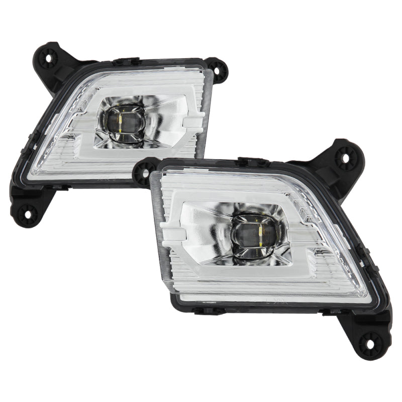 Spyder 19-20 Chevy Silverado 1500 OEM Style Full LED Fog Light w/Switch - Clear (Wont Fit RPO U12) - 0