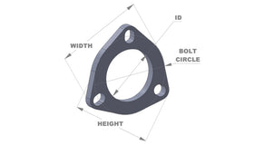 Vibrant 3-Bolt T304 SS Exhaust Flange (2.75in I.D.) - 0