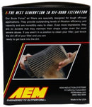 AEM Brute Force Dryflow Air Filter - Conical 6in Base OD / 5.125in Top OD / 5.25in Height-10