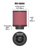K&N Universal Air Filter - 2-7/16in Flange x 3-1/2in OD x 4in Height-4