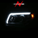 ANZO 06-09 Toyota 4 Runner Projector Headlights Plank Style - Black-7