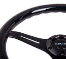 NRG Classic Wood Grain Steering Wheel (350mm) Black Sparkled Grip w/Black 3-Spoke Center-3