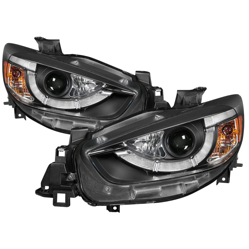 Spyder Mazda CX-5 13-15 Projector Headlights - DRL LED - Black PRO-YD-MCX513-DRL-BK - 0