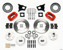 Wilwood Forged Dynalite Front Kit 11.00in Red AMC 71-76 OE Disc w/o Bendix Brakes-2