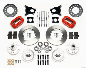 Wilwood Forged Dynalite Front Kit 11.00in Red AMC 71-76 OE Disc w/o Bendix Brakes - 0
