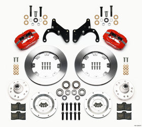 Wilwood Forged Dynalite Front Kit 12.19in Red 69-70 Impala Drum/Disc 69-82 Vette