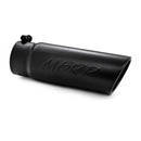 MBRP Universal Tip 4 O.D. Angled Rolled End 3.5 inlet 10 length- Black Finish-2