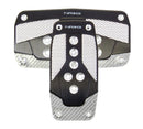 NRG Aluminum Sport Pedal A/T - Black w/Silver Carbon-2