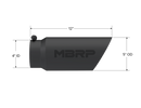 MBRP Universal Tip 5 O.D. Dual Wall Angled 4 inlet 12 length - Black Finish-3