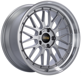 BBS LM 19x10 5x114.3 ET22 PFS Diamond Silver Center Diamond-Cut Rim Wheel - PFS/Clip Req