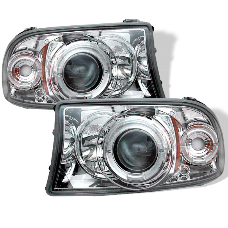 Spyder Dodge Dakota 97-04/Durango 98-03 1PC Projector Headlights LED Halo LED Chrm PRO-YD-DDAK97-C - 0