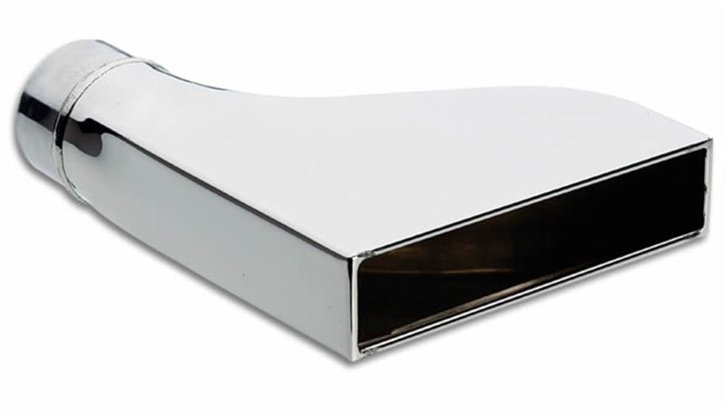 Vibrant 7.75in x 1.875in Rectangular SS Exhaust Tip (Camaro Style) - with 2.5in Inlet - 0