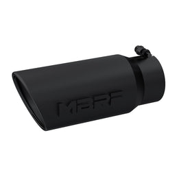 MBRP Universal Tip 5 O.D. Angled Rolled End 4 inlet 12 length - Black Finish - 0
