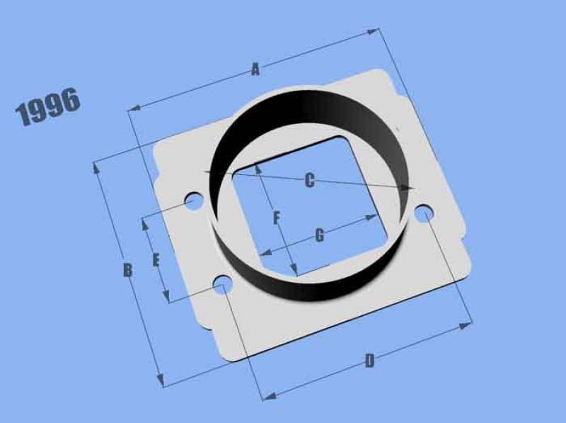 Vibrant MAF SenAdapter Plate Toyota w/ Bosch MAF Sensuse w/ 3in ID filteronly - 0