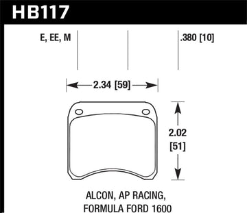 Hawk AP Racing CP3696 Blue 9012 Race Brake Pads - 0