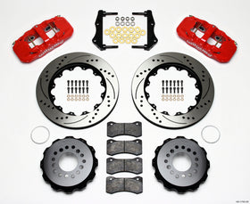 Wilwood AERO4 Rear Kit 14.25in Drilled Red 2006-10 Magnum/Challngr/Chrgr/300C