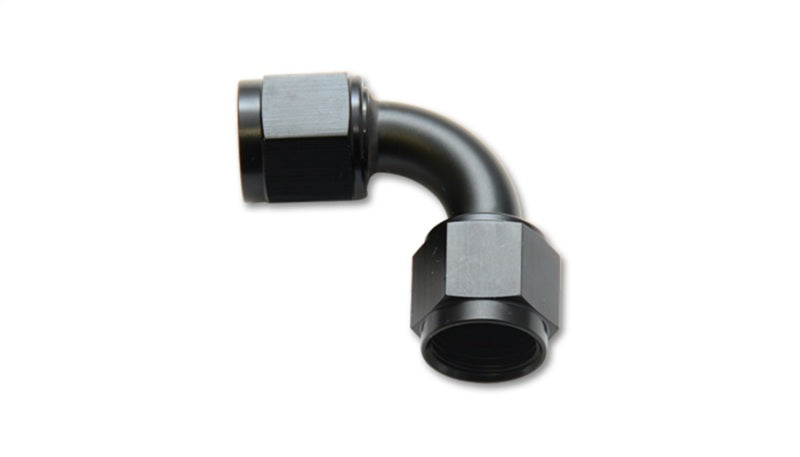 Vibrant -12AN Female 90 Degree Union Adapter (AN to AN) - Anodized Black Only - 0