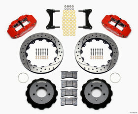Wilwood Narrow Superlite 6R Front Hat Kit 12.88in Drill Red 93-96 Mazda RX7 - 0