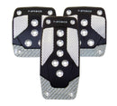 NRG Aluminum Sport Pedal M/T - Black w/Silver Carbon-2