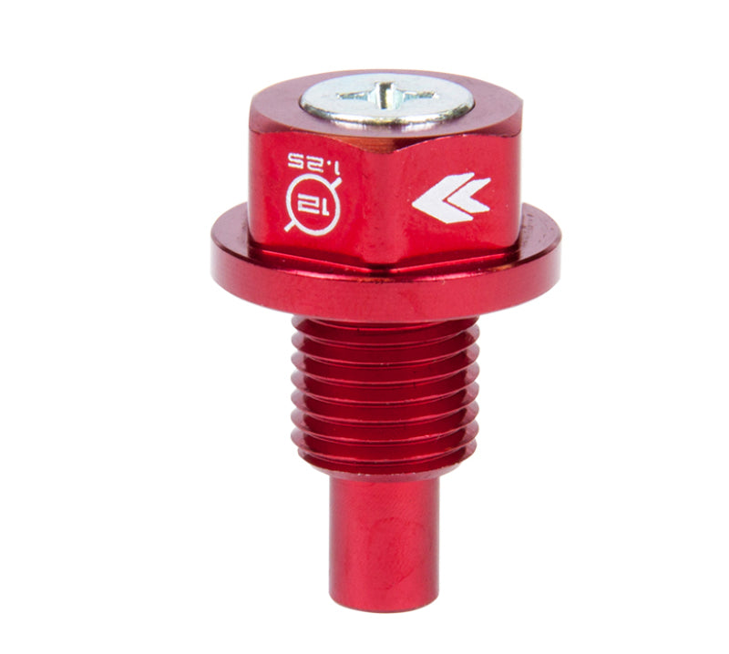 NRG Magnetic Oil Drain Plug M12X1.25 Infiniti/Lexus/Nissan/Toyota - Red - 0