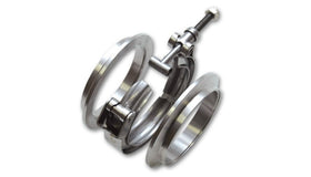 Vibrant T304 SS V-Band Flange Assembly for 3in O.D. Tubing incl 2 V-Band flanges & 1 V-Band Clamp - 0
