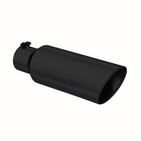 MBRP Universal Tip 6in OD Rolled End 4in Inlet 18in L Black Coated Exhaust Tip - 0