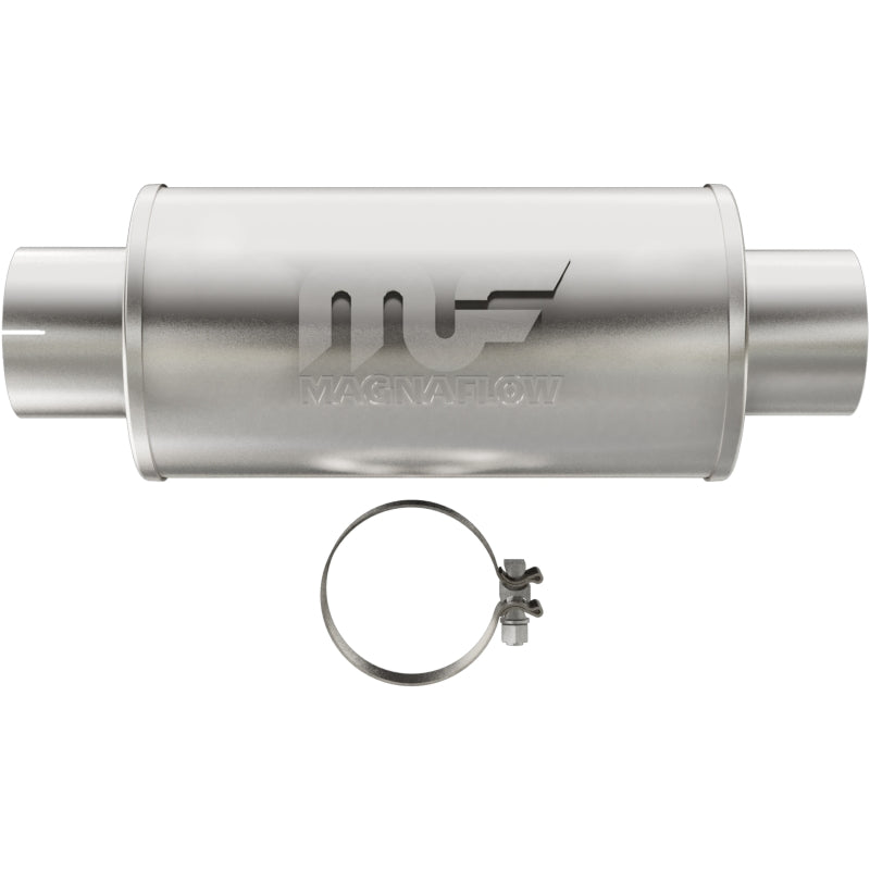 MagnaFlow Muffler Mag DSL SS 7x7x14 4in Inlet 4in Outlet - 0