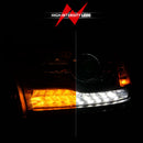 ANZO 09-18 Dodge Ram 1500/2500/3500 LED Plank Style Headlights Switchback + Sequential - Matte Black-13