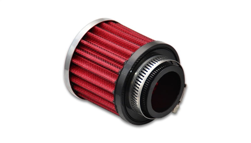 Vibrant Crankcase Breather Filter w/ Chrome Cap 1.5in 38mm Inlet ID - 0