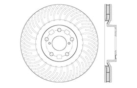 StopTech 12-15 Lexus IS350 Cross Drilled Right Front Rotor - 0