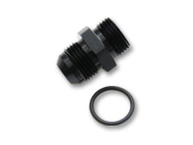 Vibrant -3AN Male Flare to -3 ORB Male Straight Adapter w/O-Ring - Anodized Black - 0