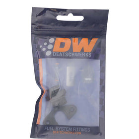 DeatschWerks 8AN ORB to Polaris RZR Turbo OE Regulator Adapter - Anodized Matte Black - 0
