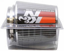 K&N Universal Filter Chrome Round Tapered White - 4in Flange ID x 1.125in Flange Length x 5.5in H-14