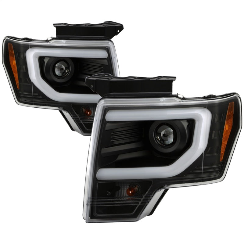 Spyder Ford F150 13-14 Xenon Model Only Light Bar Projector Headlights Black PRO-YD-FF15013PL-BK - 0