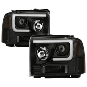 Spyder 05-07 Ford F250/350/450 Super Duty Projector LED Black PRO-YD-FS05V2PL-BK - 0