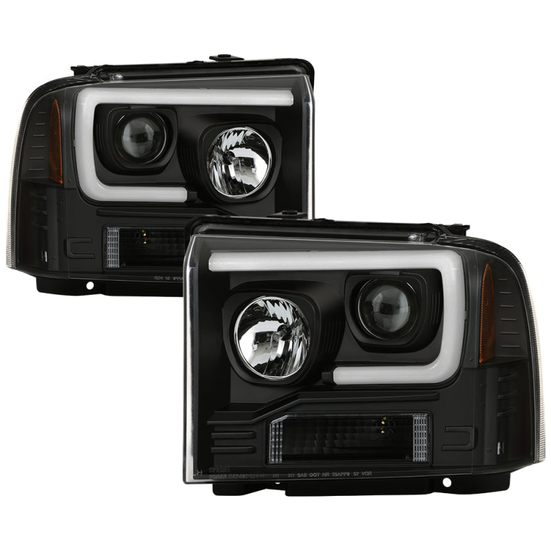 Spyder 05-07 Ford F250/350/450 Super Duty Projector LED Black PRO-YD-FS05V2PL-BK - 0