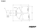 MBRP 3in ID / Dual 4in OD Out Staggered L 9.87in / R 9.37in Dual Wall Carbon Fiber Univ Exhaust Tip-6