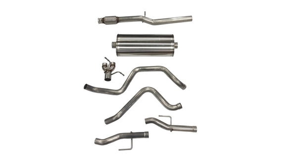 Corsa 2019-24  Silverado/Sierra 5.3L V8 3in Dual Rear Exit 157in Wheelbase Catback - Sport (No Tips)