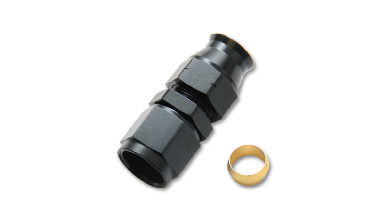 Vibrant -6AN Female to 5/16in Tube Adapter Fittings with Brass Olive Insert - 0