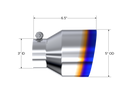 MBRP T304 Stainless Steel Burnt End Angle Cut Exhaust Tip - 3in. ID / 5in. OD / 6.5in. Length-2
